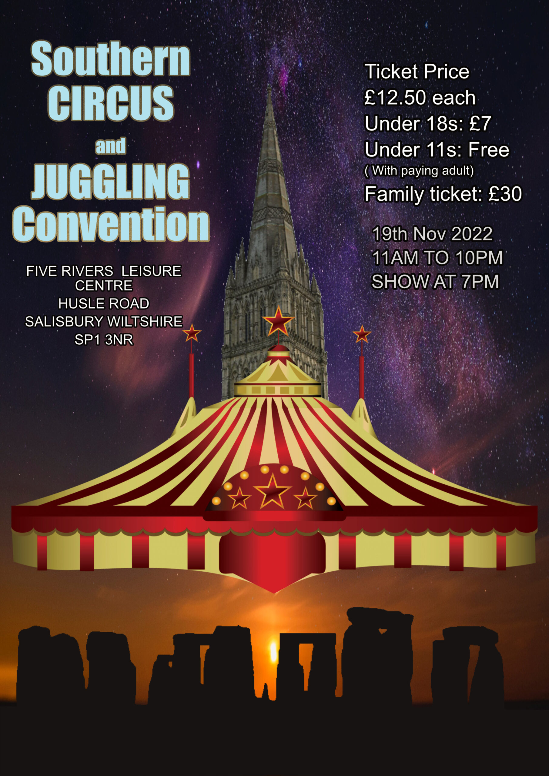 Poster for Southern Juggling Convention 2022